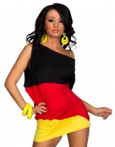 3354 flaggen Mini kleid Deutschland EM WM Fußball Gr. SM 34 36 Multicolor - 1