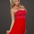 4546 Fashion4Young Damen Bandeau-Minikleid Kleid dress verfügbar in 2 Farben Gr. 34/36 (34/36, Rot) - 2