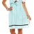 4732 Fashion4Young Dirndl 3 tlg.Trachtenkleid Kleid Mini Bluse Schürze Trachten Oktoberfest (34, Türkisblau-Weiß) -
