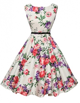 50er jahre kleid abschlussballkleid baumwolle faltenrock sommerkleid petticoat kleid Größe L CL6086-21 -