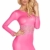 7-Heaven Pinkes Damen Gogo Party Wetlook-Kleid dehnbar mit Spitze Mini Kleid kurz rosa XL - 1