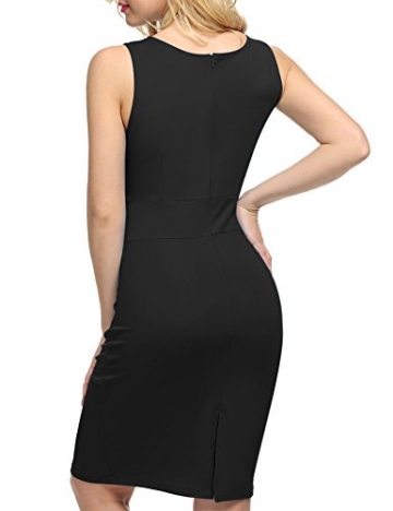 ACEVOG Damen Kleid Ärmellos Bodycon Cocktailkeid Schwarz Herstellergröße: XL - 