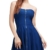 Allegra K Damen Sommer A Linie Reißverschluss Off Shoulder Minikleid Kleid, M (EU 40)/Blau - 2