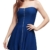 Allegra K Damen Sommer A Linie Reißverschluss Off Shoulder Minikleid Kleid, M (EU 40)/Blau - 3