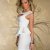 Blansdi Sexy Low cut Minikleid Abendkleid cut out peplum Cocktailkleid Business Kleid Dress Weiß - 