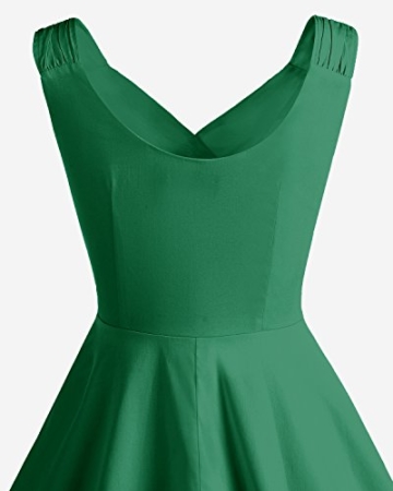 Bridesmay Damen Vintage 50S Retro Partykleid Rockabilly Knielang Cocktailkleid Green 3XL - 5