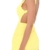 Damen Rückenfrei Ärmellos Partykleid Etuikleid Mini Kurze Abendkleider Bodycon Sommerkleid (L, Gelb) - 1