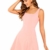 DIDK Damen Ärmellos Kleider Camisole Minikleider Einfarbig A Linie Sommerkleid Elegant Casual Freizeitkleid Strandkleid Ballonkleid Pink XS - 1