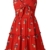 ECOWISH Damen Kleid Blumenkleid Sommerkleider Spaghetti-Bügel Bowknot Rückenfrei A-Linie Kleider Rot XL - 5
