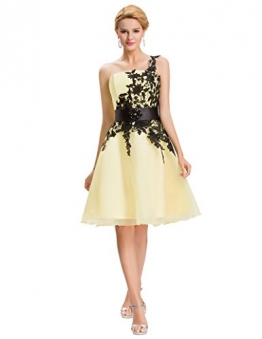 Fashion Lace 1-Schulter Abendkleid Festliches kleid Sommerkleid Gelb 46 -