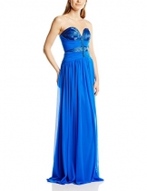 Forever Unique Damen Kleid cecelia embellished strapless maxi, Maxi, Gr. 38 (Herstellergröße:Size 12), Blau - 1