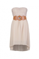 Gigi Spitzenkleid beige, Gr. S/M -