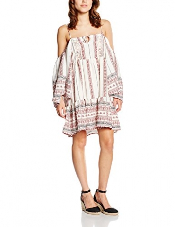 Glamorous Damen Kleid Boho, Weiß (White Tribal Border), 38 (Herstellergröße: Small) -