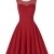 Kate Kasin® Kurz elegant elastisch rot A-Linie Falsten Kleid Hochzeit Partykleid S KK391-2 - 