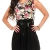 KouCla Damen Kleid mit Blumen Etuikleid Minikleid (schwarz) - 2