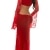 KouCla HighLow Kleid mit Carmenausschnitt und Spitze - Schulterfreies Abendkleid in versch. Farben (K1081-1) (2 Rot) - 