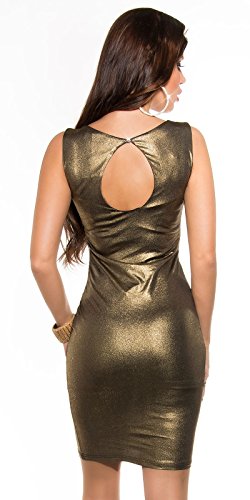 KouCla Party Minikleid in Metallic Look (Gold) - 2