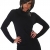 Lmode Damen Strickkleid & Pullover einfarbig mit Rollkragen Einheitsgröße (32-38), schwarz - 2