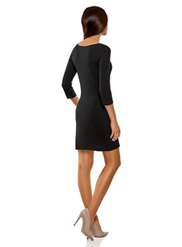 oodji Ultra Damen Jersey-Kleid Basic, Schwarz, DE 40 / EU 42 / L - 2