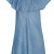 oodji Ultra Damen Schulterfreies Lyocell-Kleid, Blau, XS / EU 36 (DE 34) - 