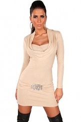 Sexy 2-in-1 Strickkleid Wasserfallauschnitt Koucla by In-Stylefashion SKU 0000HA11-00801 - 1