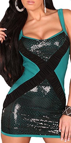 Sexy Disco Kleid mit Paillettten / Farbe: Saphir, Größe: Einheitsgröße Koucla by In-Stylefashion SKU 0000K8042103 - 1
