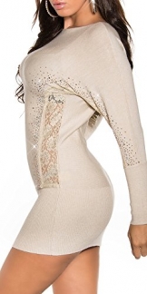 Sexy Longpullover mit Strass und Spitze Koucla by In-Stylefashion SKU 0000F100301 - 1