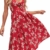 Sommerkleid Rot knielang und ärmelfrei - Strandkleid 1