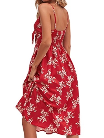 Sommerkleid Rot knielang und ärmelfrei - Strandkleid 2