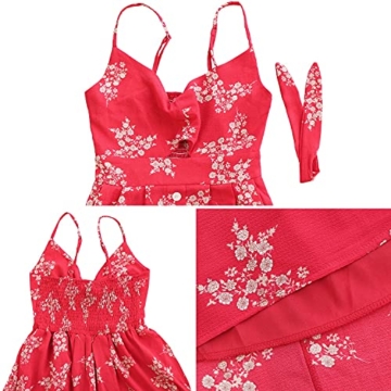 Sommerkleid Rot knielang und ärmelfrei - Strandkleid 5
