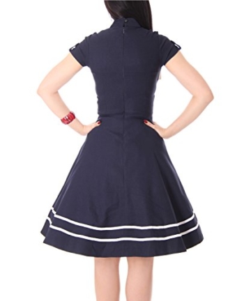 SugarShock Harbor Sailor Matrosen Uniform Petticoat Bolero Kleid, Größe:M, Farbe:Navyblau - 6