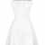 Suimiki Damen ärmellos Rundausschnitt falten A-linie Partykleid mini Cocktailkleid kurz Festliche Kleid (S, Weiß) - 