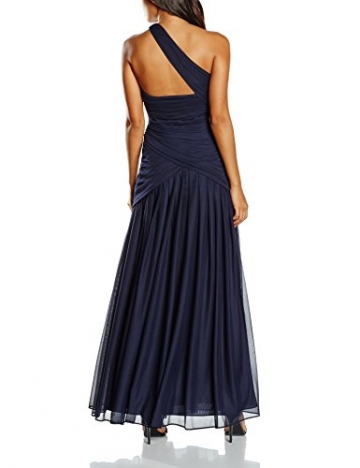 Swing Damen Maxi-Kleid mit One-Shoulder Träger in Wickeloptik, Einfarbig, Gr. 38, Violett (blaulila 420) - 2