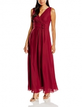 Swing Damen Maxi-Kleid mit Zierblume, Gr. 38, Rot (braunrot 620) - 1