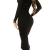 Trendy KouCla Feinstrick Kleid mit Reißverschluss One Size schwarz - 7
