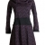 Vishes - Alternative Bekleidung - Bedrucktes Kleid aus Baumwolle mit Schalkragen schwarz-rot 38/40 - 1