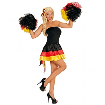 Widmann 76041 - Kleid Miss Deutschland, schwarz / rot / gelb, Größe S - 2