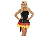 Widmann 76041 - Kleid Miss Deutschland, schwarz / rot / gelb, Größe S - 1