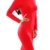 YMING Damen Abendkleid Sexy figurbetontes Kleid Cocktailkleid Abendmode Strechkleid Übergröße,Rot,XXL/DE 44-46 - 2