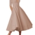 YMING Damen Langarm Kleid Stretch Kleid Freizeitkleider Partykleider Tief V Ausschnitt Formalkleid,Khaki,L,DE 40 42 - 1