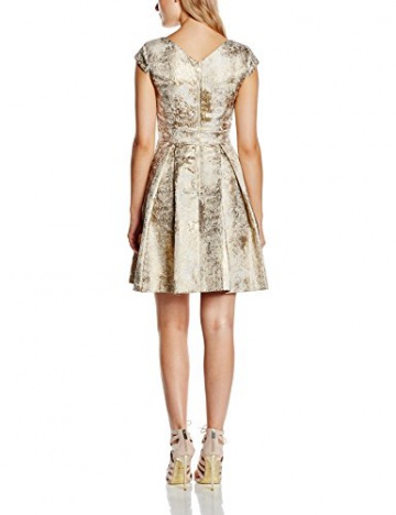 Yumi Damen, Kleid, Metallic Jacquard Dress, Elfenbein (ivory), DE:36/FR:36 (Herstellergröße: Size 10) - 2