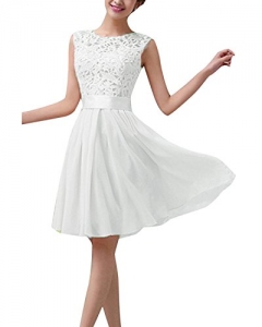 Weißes Kleid mit Spitze